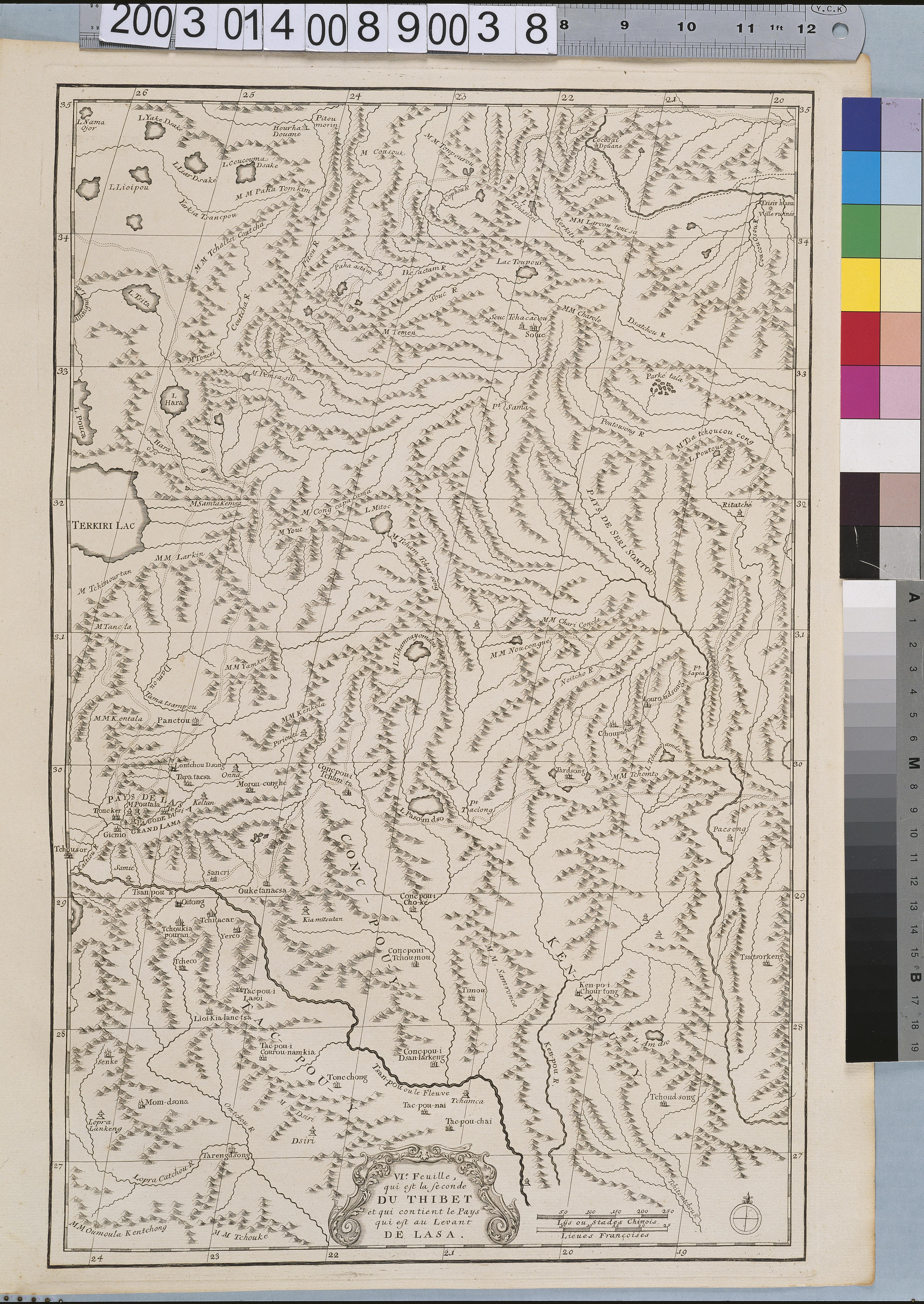 Jean-Baptiste Bourguignon d' Anville〈中國新地圖集38：西藏圖6－拉薩一帶〉 (共1張)