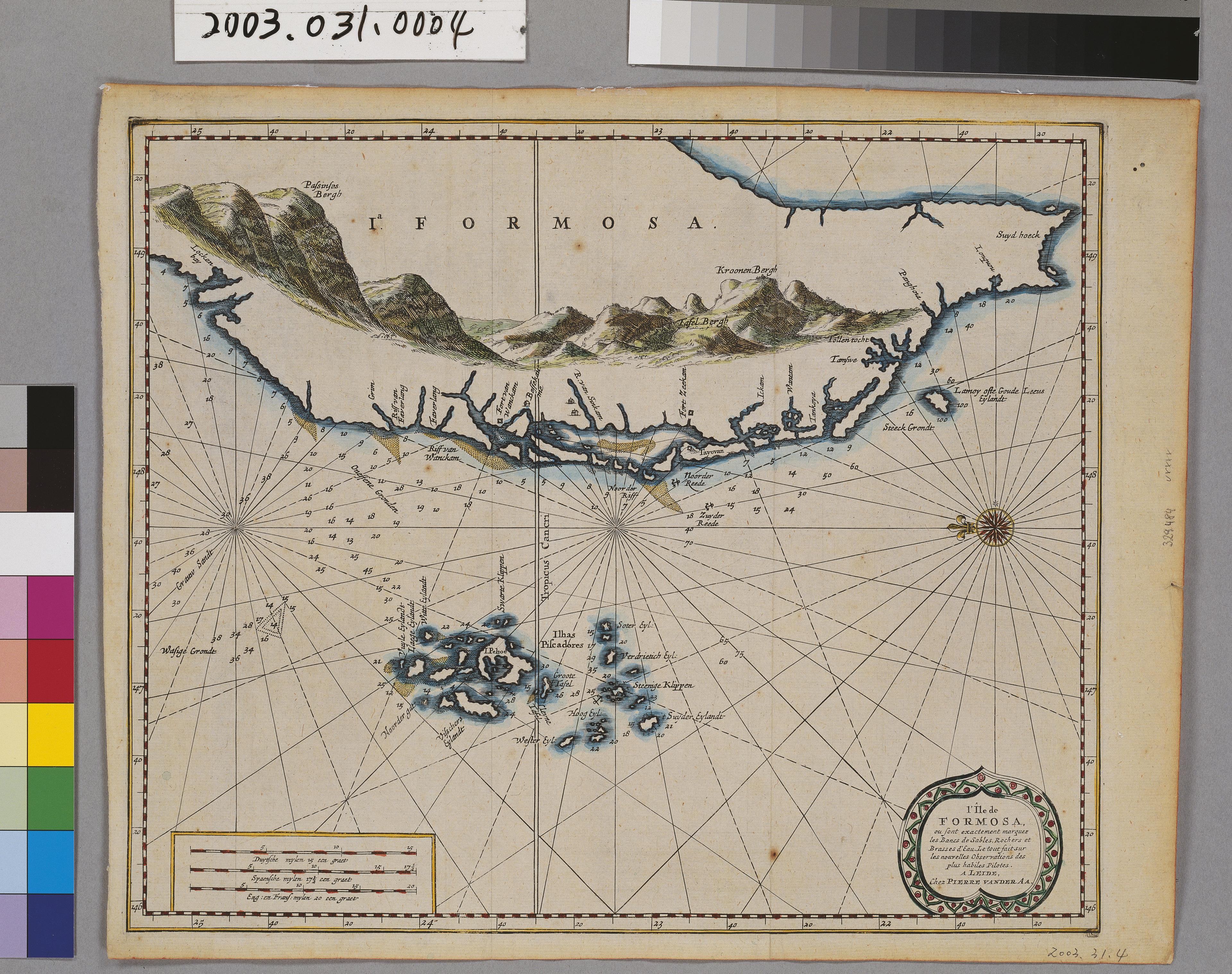 Pieter van der Aa〈福爾摩沙島或沿岸山形、河口、港灣、沙汕圖〉 (共1張)