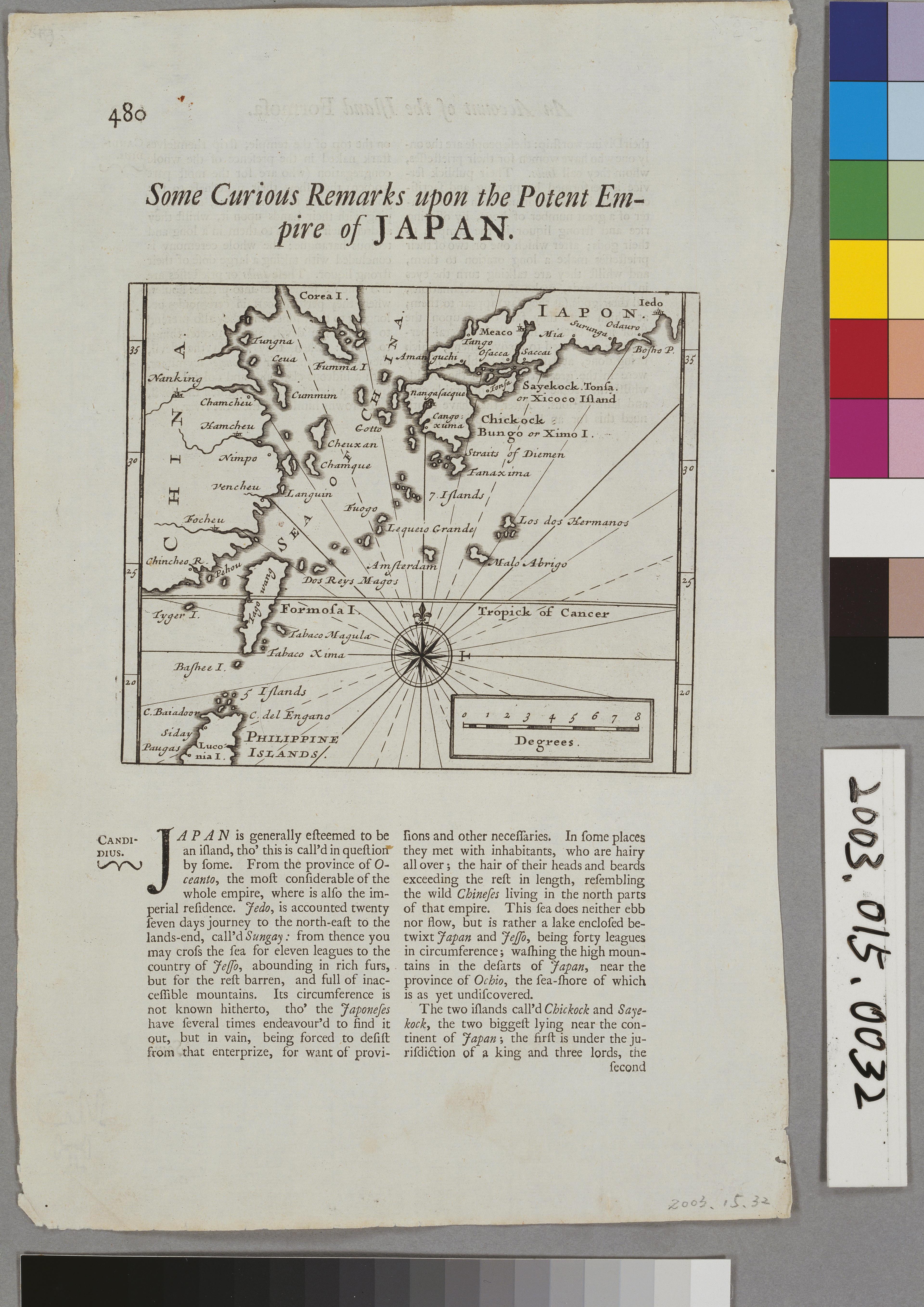 Georgius Candidius與Awnsham Churchill〈關於日本帝國的新奇評論〉 (共1張)