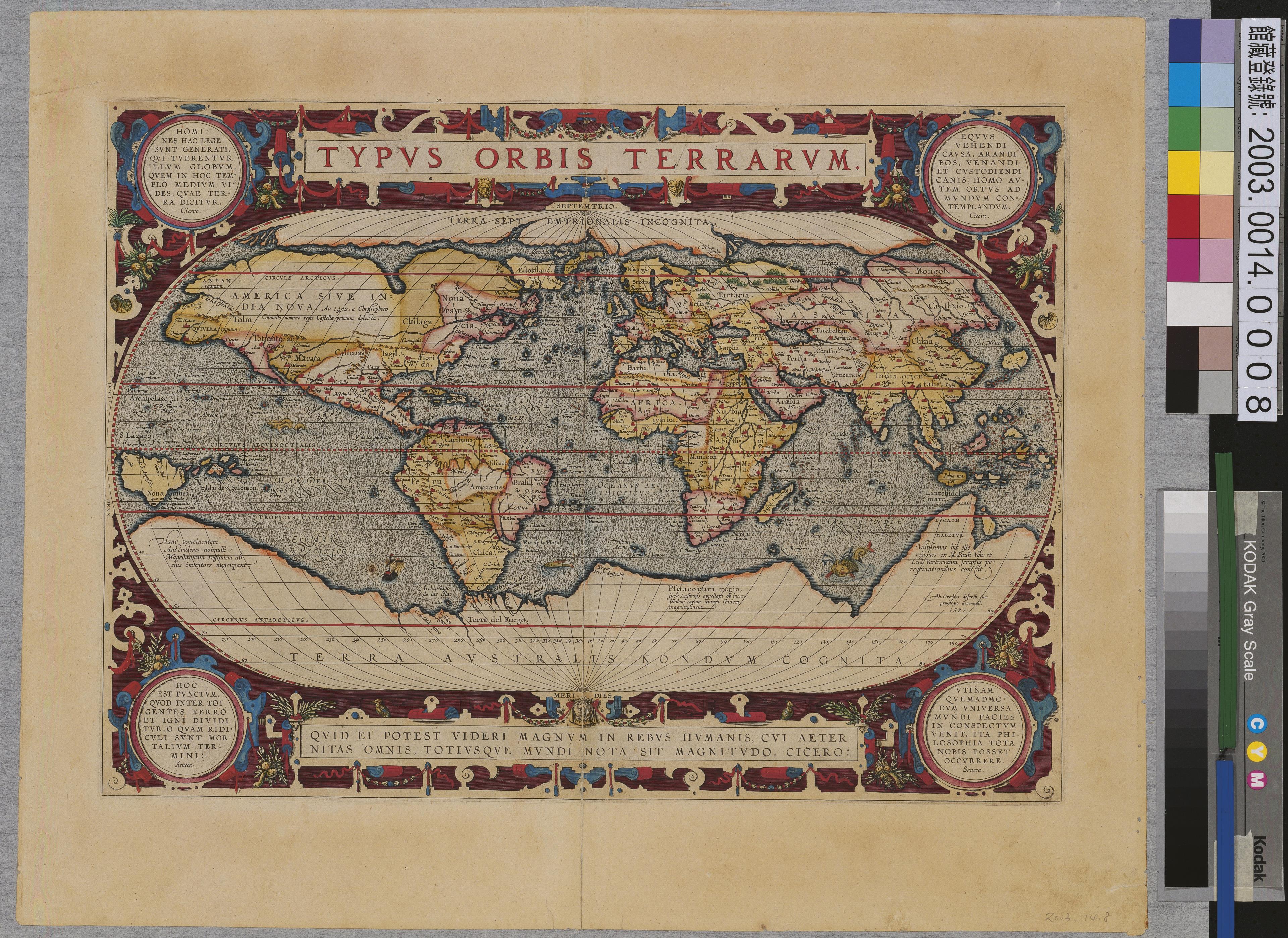 Abraham Ortelius〈世界地圖〉 (共2張)